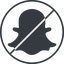 Thin, line, solid, circle, logo, brand, horizontal, mirror, social, network, prohibited, chat, snapshat-solid, snapchat, snap icon