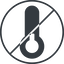 Thin, line, circle, horizontal, mirror, prohibited, temperature, low, freeze, thermometer, temperature-low-solid, cold, temperature-low icon