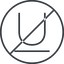 Thin, line, circle, horizontal, mirror, prohibited, text, type, editor, font, typography, font-style, underline, underlined, underline-thin icon