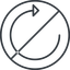 Thin, line, up, circle, horizontal, mirror, arrow, prohibited, reload, refresh, undo, redo, undo-thin, restore icon