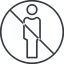Thin, line, circle, man, prohibited, human, male, male-thin icon