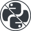 Thin, line, circle, logo, prohibited, python icon