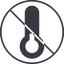 Thin, line, circle, prohibited, temperature, low, freeze, thermometer, temperature-low-solid, cold, temperature-low icon