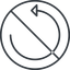 Thin, line, up, circle, arrow, prohibited, reload, refresh, undo, redo, undo-thin, restore icon