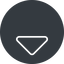 Thin, up, down, solid, circle, order, sort, sort-up-thin icon