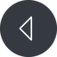 Thin, left, solid, circle, arrow, direction, caret, caret-thin icon