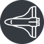 Thin, left, circle, space, nasa, shuttle, spacecraft, orbiter, satellite, space-shuttle, astronaut, discovery, atlantis, columbia, challenger, rocket, space-shuttle-thin icon