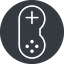 Thin, right, solid, circle, horizontal, mirror, game, gaming, games, gamepad, pad, joystick, gamepad-thin icon
