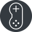 Thin, right, solid, circle, game, gaming, games, gamepad, pad, joystick, gamepad-thin icon
