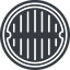 Thin, right, solid, circle, manhole, sewer, sewer-manhole, metal, cover, manhole-thin icon