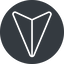 Thin, right, solid, circle, message, paper, messaging, plane, airplane, aeroplane, submit, send, paper-plane-thin, paper-plane icon