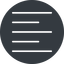 Left, solid, circle, text, align, left-align, alignment, editor, left-align-thin, align-right icon