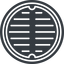 Thin, up, solid, circle, manhole, sewer, sewer-manhole, metal, cover, manhole-thin icon