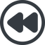 Line, down, wide, circle, video, play, forward, backward, mp3, player, pause, forward-solid icon