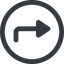 Line, down, wide, circle, sign, confirm, arrow, key, submit, send, return, enter, return-sign, return-sign-wide icon