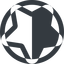 Line, down, wide, circle, star, rate, rating, half, star-half-wide icon