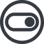 Line, down, wide, circle, setting, apple, on, off, ios, switch, button, radio, switch-wide icon