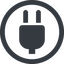 Line, left, wide, circle, electricity, plug, charge, charger, electric, plug-solid, electrics, electrical icon