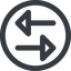 Line, up, wide, circle, horizontal, mirror, arrow, update, change, switch, select, revert, double, double-arrow, change-wide icon