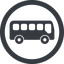 Line, wide, circle, car, vehicle, transport, bus, side, bus-side icon