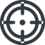 Line, wide, circle, center, target, crosshairs, targeting, reticle, sights, scope, crosshairs-wide icon