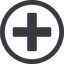 Line, circle, plus, add, new, medical, plus-solid, create, addition, +, more, medic icon