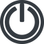 Line, wide, circle, power, on, off, turn-on, turn-off, power-solid icon