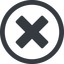 Line, wide, circle, times, cross, error, not, remove, no, delete, times-solid, danger, close, cancel, x, math, mathematics, mathematical, maths icon