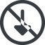Line, down, wide, circle, arrow, prohibited, arrow-solid icon