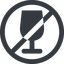 Line, wide, circle, glass, horizontal, mirror, prohibited, party, wine, empty, champagne, glass-wine, drink, water, glass-wine-empty-solid icon