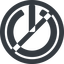 Line, wide, circle, horizontal, mirror, prohibited, power, on, off, turn-on, turn-off, power-solid icon