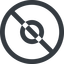Line, wide, circle, prohibited, dot, round, dot-wide icon
