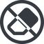 Line, wide, circle, remove, prohibited, eraser, erase, rubber, eraser-solid icon