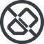 Line, wide, circle, remove, prohibited, eraser, erase, rubber, eraser-wide icon