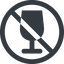Line, wide, circle, glass, prohibited, party, wine, empty, champagne, glass-wine, drink, water, glass-wine-empty-solid icon