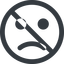 Line, wide, circle, prohibited, smiley, emoji, sad, emoticon, smiley-sad-wide icon