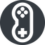 Left, wide, solid, circle, horizontal, mirror, game, gaming, games, gamepad, pad, joystick, gamepad-wide icon