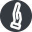 Left, wide, solid, circle, horizontal, mirror, healthcare, help, care, gift, hand, giving, giving-hand, love, give, giving-hand-wide icon