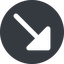 Up, right, down, wide, circle, arrow, corner, arrow-corner-solid, increase, decrease icon