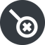 Right, wide, solid, circle, cross, search, magnifying, glass, research, magnifying-glass, keywords, keyword, glass-cross, no-result, magnifying-glass-cross, magnifying-glass-cross-wide icon