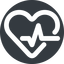 Wide, solid, circle, horizontal, mirror, rate, medical, heart, medic, beating, beat, monitor, pulse, beating-heart-wide, beating-heart icon