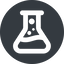 Up, wide, solid, circle, horizontal, mirror, erlenmeyer, bubbling, erlenmeyer-bubbling-alt-wide icon