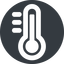 Wide, solid, circle, horizontal, mirror, temperature, thermometer, heat, high, hot, thermometer-high, thermometer-high-wide icon