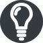 Up, wide, solid, circle, light, bulb, brainstorming, creativity, idea, tip, lamp, bulb-wide icon