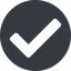 Wide, solid, circle, check, ok, valid, checked, done, confirm, confirmed, success, yes, submit, send icon