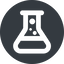 Up, wide, solid, circle, bubble, bubbles, graduated, erlenmeyer, chemical, flask, lab, laboratory, chemistry, potion, glassware, conical, bubbling, boiling, bulbous, erlenmeyer-bubbling-wide icon