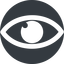 Wide, solid, circle, eye, show, hide, view, eye-wide icon