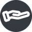 Up, wide, solid, circle, healthcare, help, care, gift, hand, giving, giving-hand, love, give, giving-hand-wide icon