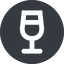 Wide, solid, circle, glass, party, wine, champagne, glass-wine, drink, water, glass-wine-wide icon