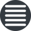 Wide, solid, circle, menu, burger, text, align, alignment, editor, justify, justify-align, align-justify, justify-align-wide icon